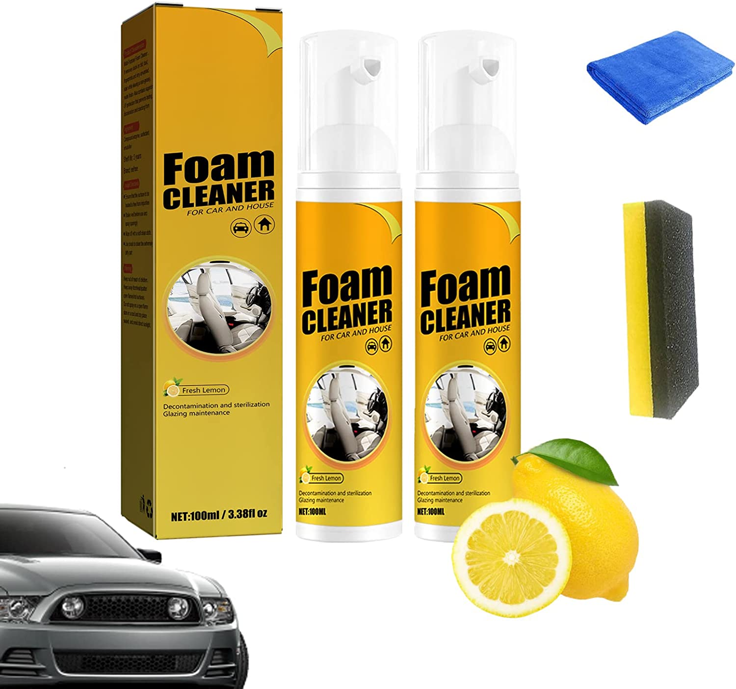 2023 فوم التنظيف السحري متعدد الاستخدام عبوتين 200 مل - Makfool