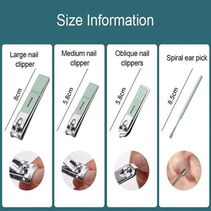 مجموعة العناية بالأظافر والوجه المصنوعة من الفولاذ (16 قطعة)