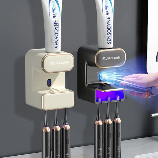 موزع ومعقم معجون الأسنان الذكي الأكثر مبيعا - لون أسود