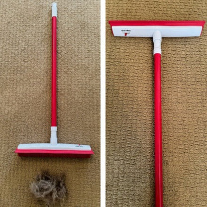 مكنسة تنظيف الشعر 2 في 1 المصنوعة من المطاط