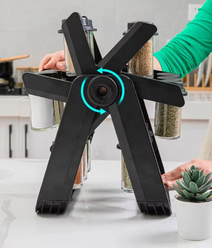 طقم رف التوابل الدوار