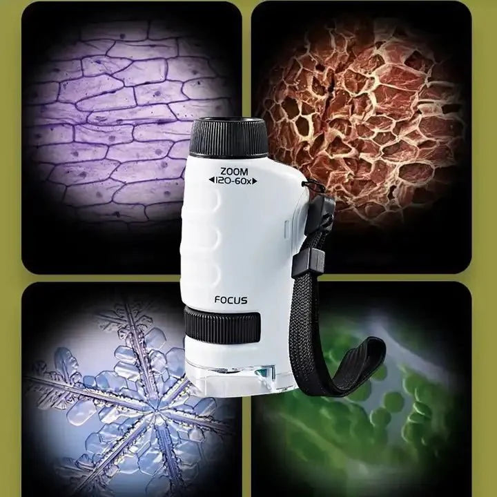 المجهر الصغير الخاص بالأطفال يكبر حتى 120 ضعف - Makfool