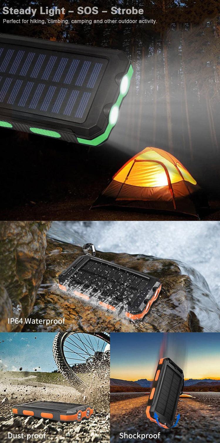 باور بانك بالطاقة الشمسية مقاوم للماء - Makfool