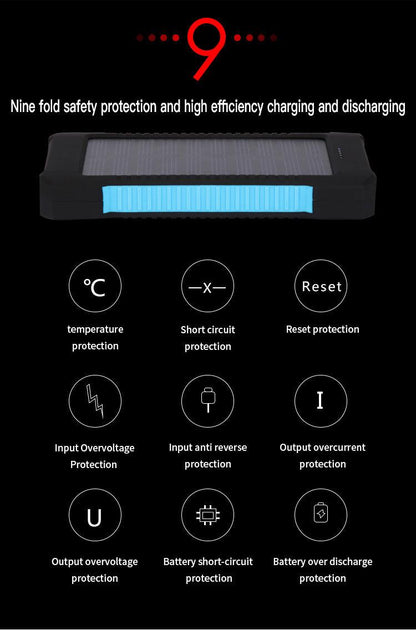 باور بانك بالطاقة الشمسية مقاوم للماء - Makfool