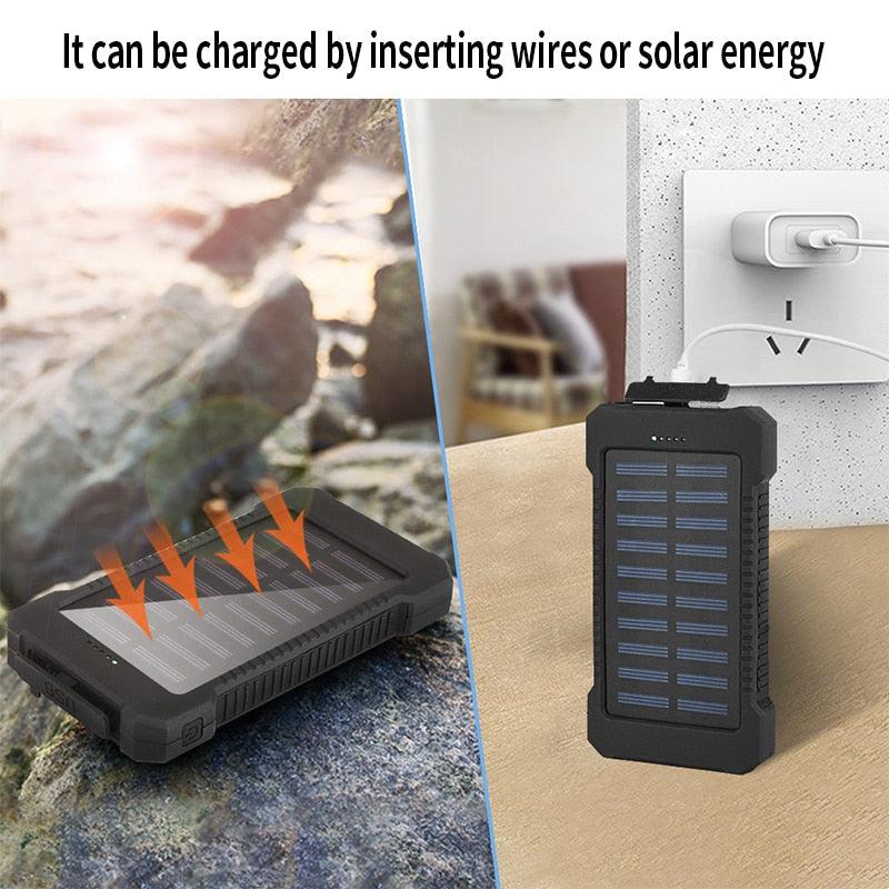باور بانك بالطاقة الشمسية مقاوم للماء - Makfool