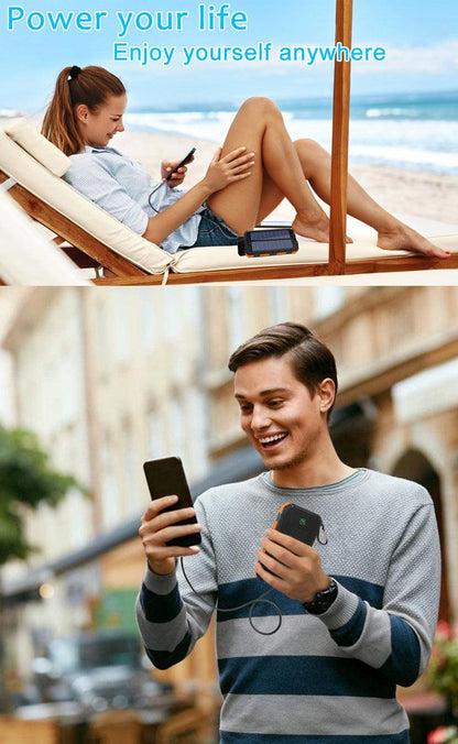 باور بانك بالطاقة الشمسية مقاوم للماء - Makfool