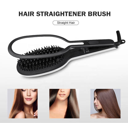 فرشاة تصفيف الشعر الكهربائية من السيراميك | GLOSSY ❤ - Makfool