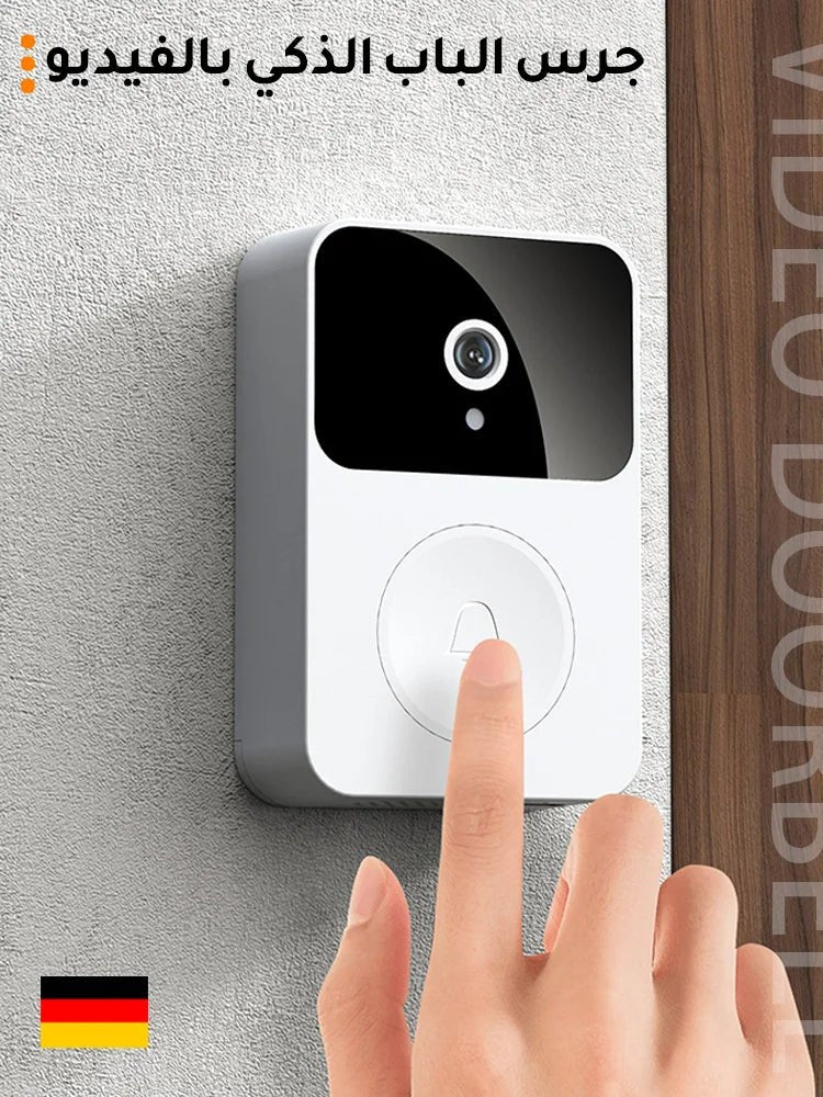 جرس باب ذكي بفيديو مع مصباح ليلي ودردشة فيديو عن بعد - Makfool