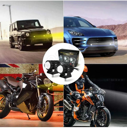 كشاف أمامي للدراجات النارية والسيارات (قطعتين) - Makfool