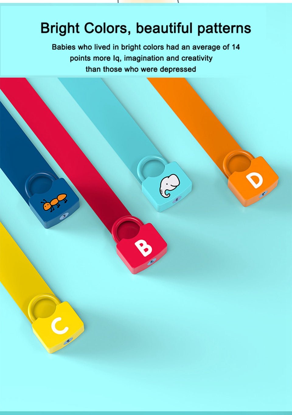 لعبة مجموعة الاقفال التعليمية المميزة للأطفال - Makfool