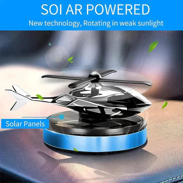 معطر هواء للسيارة بشكل هليكوبتر يعمل بالطاقة الشمسية - Makfool