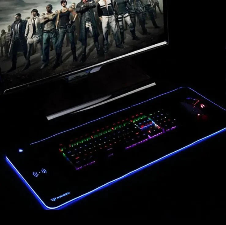 ماوس باد مضيىء LED مع شاحن لاسلكي - Makfool