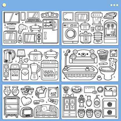 رول أوراق التلوين اللاصق العجيب (عدد 2) - Makfool