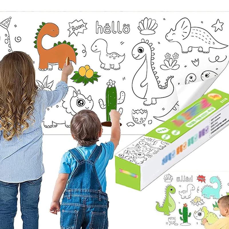 رول وتجليد أوراق التلوين اللاصق (عدد 2) - Makfool