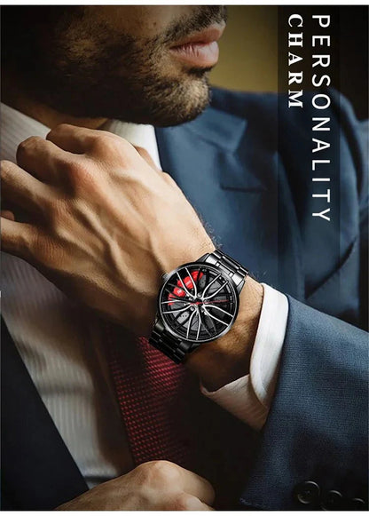 ساعة مقاومة للماء بتصميم محور العجلة الألماني - Makfool