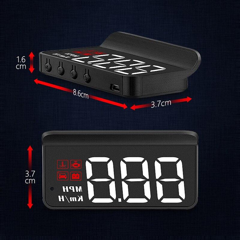 شاشة عرض رأسية رقمية للسيارة متعددة الوظائف - Makfool