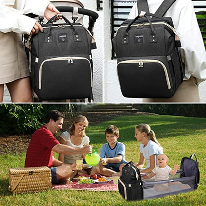 شنطة لمستلزمات الاطفال مع سرير - Makfool