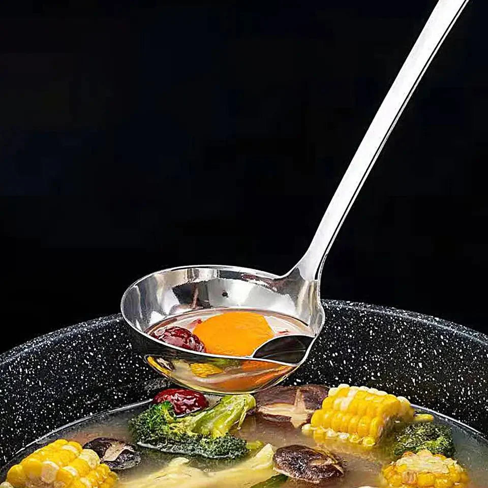 Stainless™ (نص دزينة 6 حبات) ملعقة تفصل الماء عن الزيت UAE - Makfool