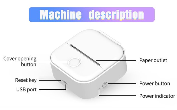 طابعة حرارية صغيرة مميزة - Makfool