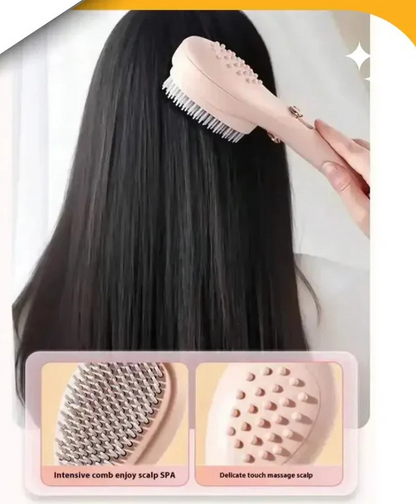 فرشاة شعر سيليكون ذاتية التنظيف مع خاصيه تدليك فروه الراس احصل على (قطعتين)